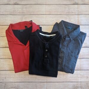 Perry Ellis 3 bundle button up shirts size M M L